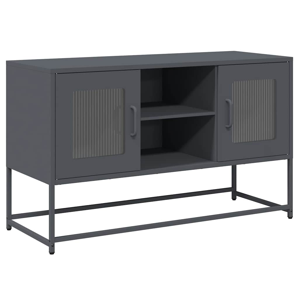 Meuble TV anthracite 100,5x39x60,5 cm acier - XIOS