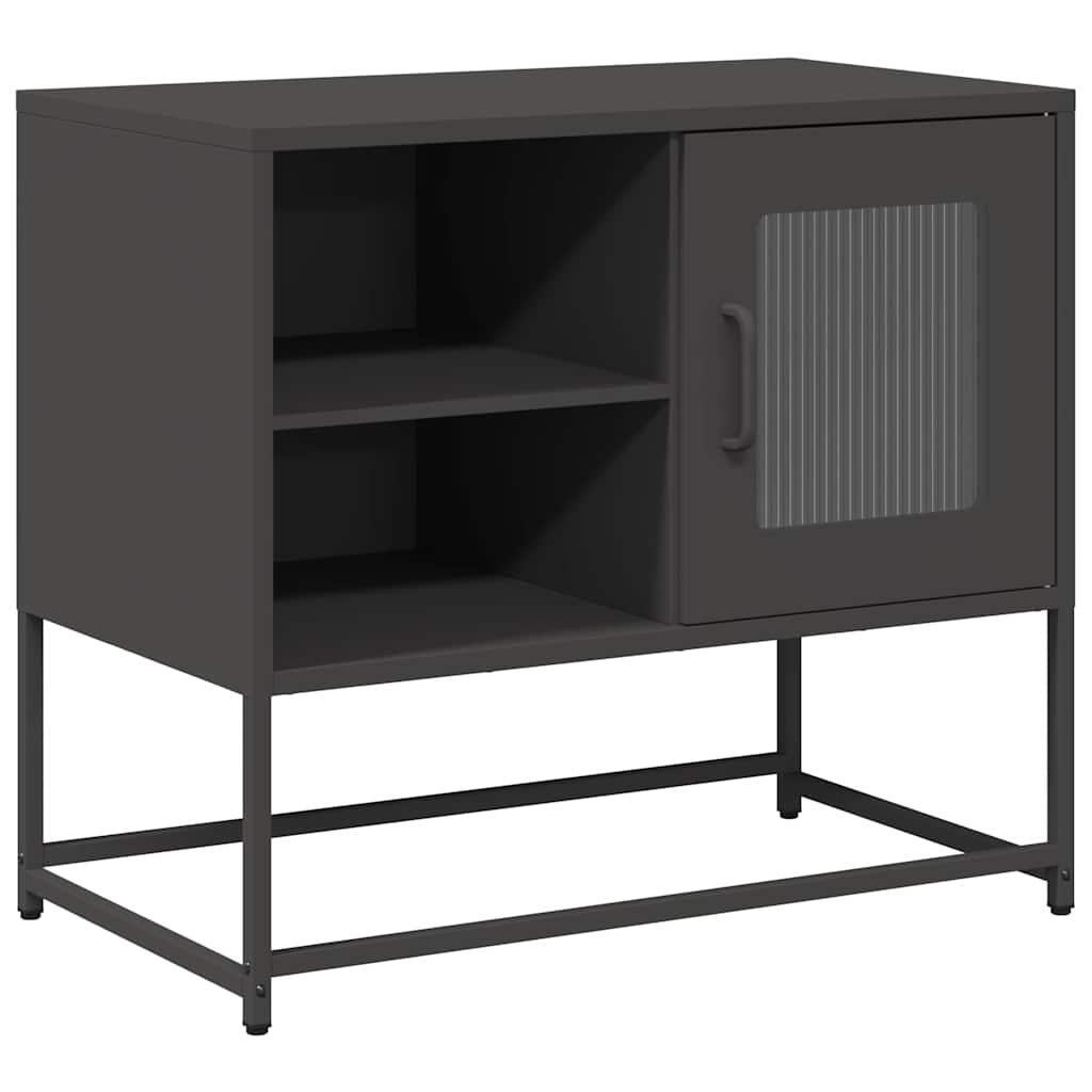 Meuble TV noir 68x39x60,5 cm acier - XIOS