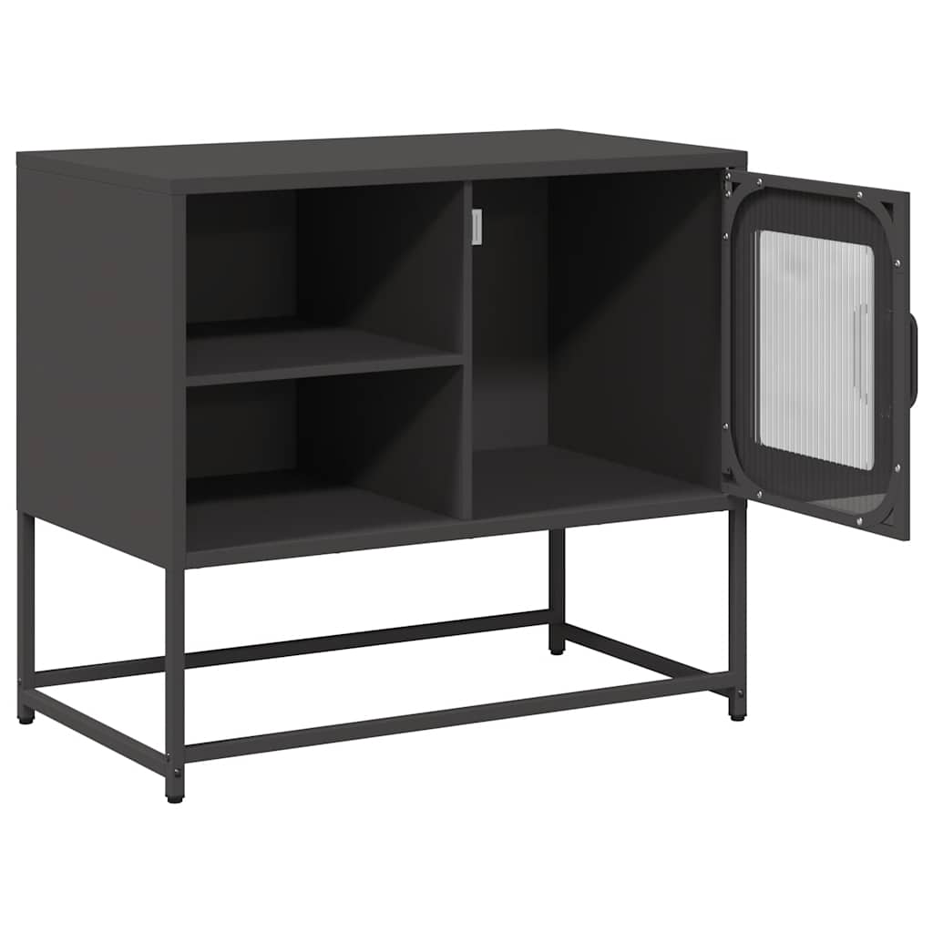 Meuble TV noir 68x39x60,5 cm acier - XIOS