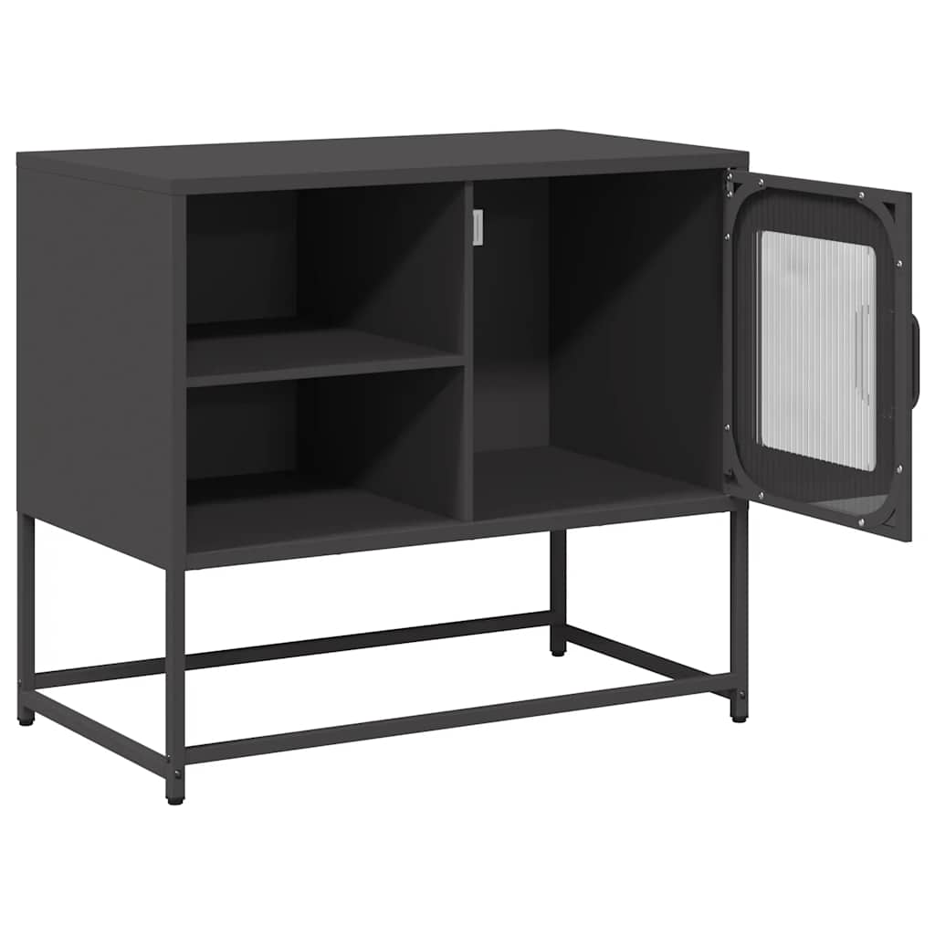 Meuble TV noir 68x39x60,5 cm acier - XIOS