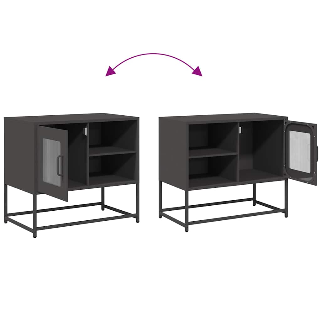 Meuble TV noir 68x39x60,5 cm acier - XIOS