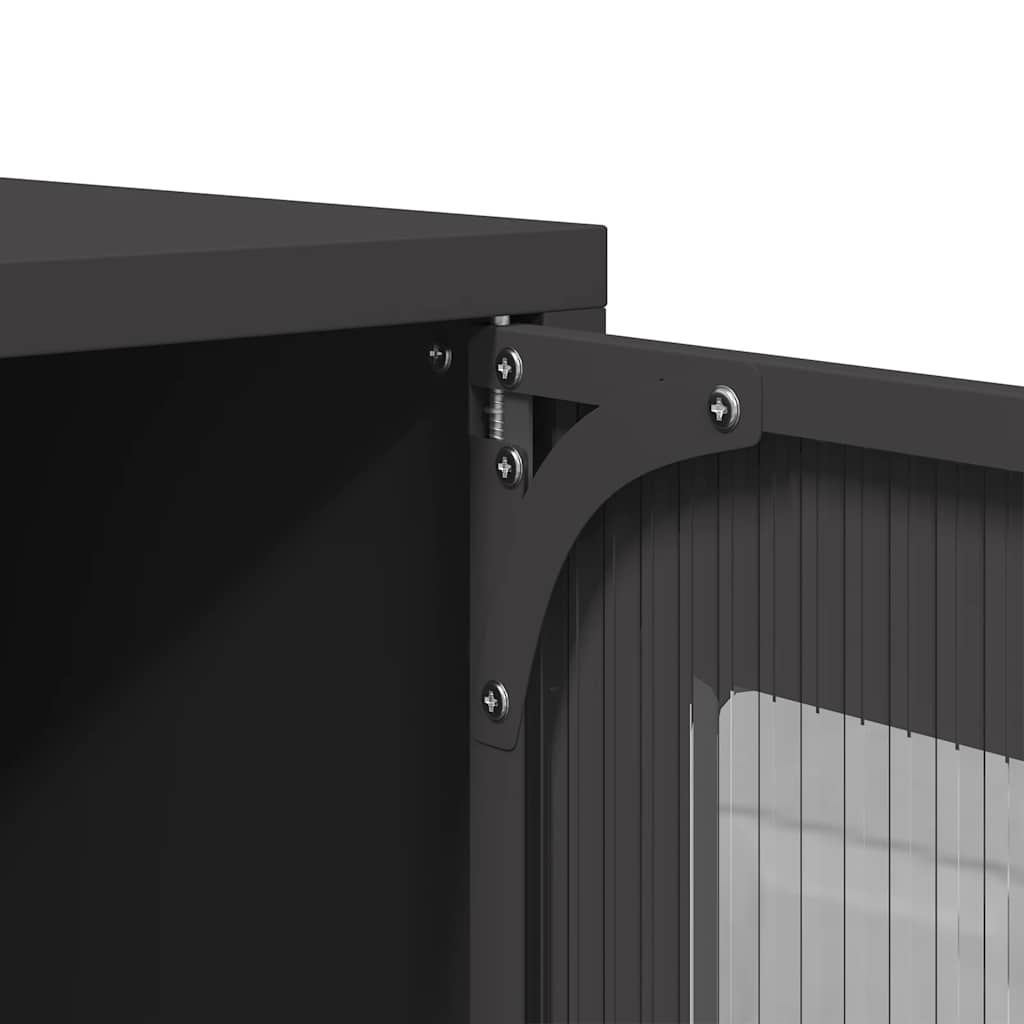 Meuble TV noir 68x39x60,5 cm acier - XIOS