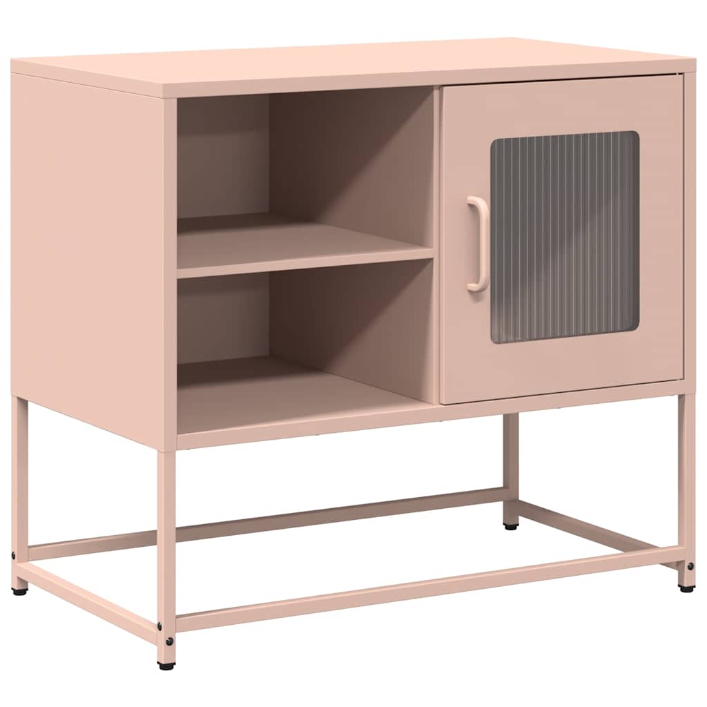 Meuble TV rose 68x39x60,5 cm acier - XIOS
