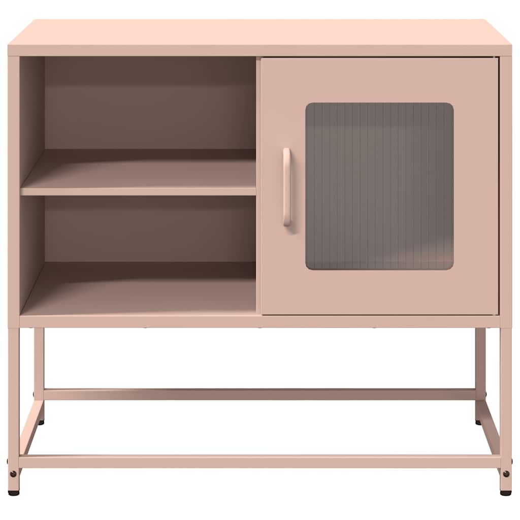 Meuble TV rose 68x39x60,5 cm acier - XIOS