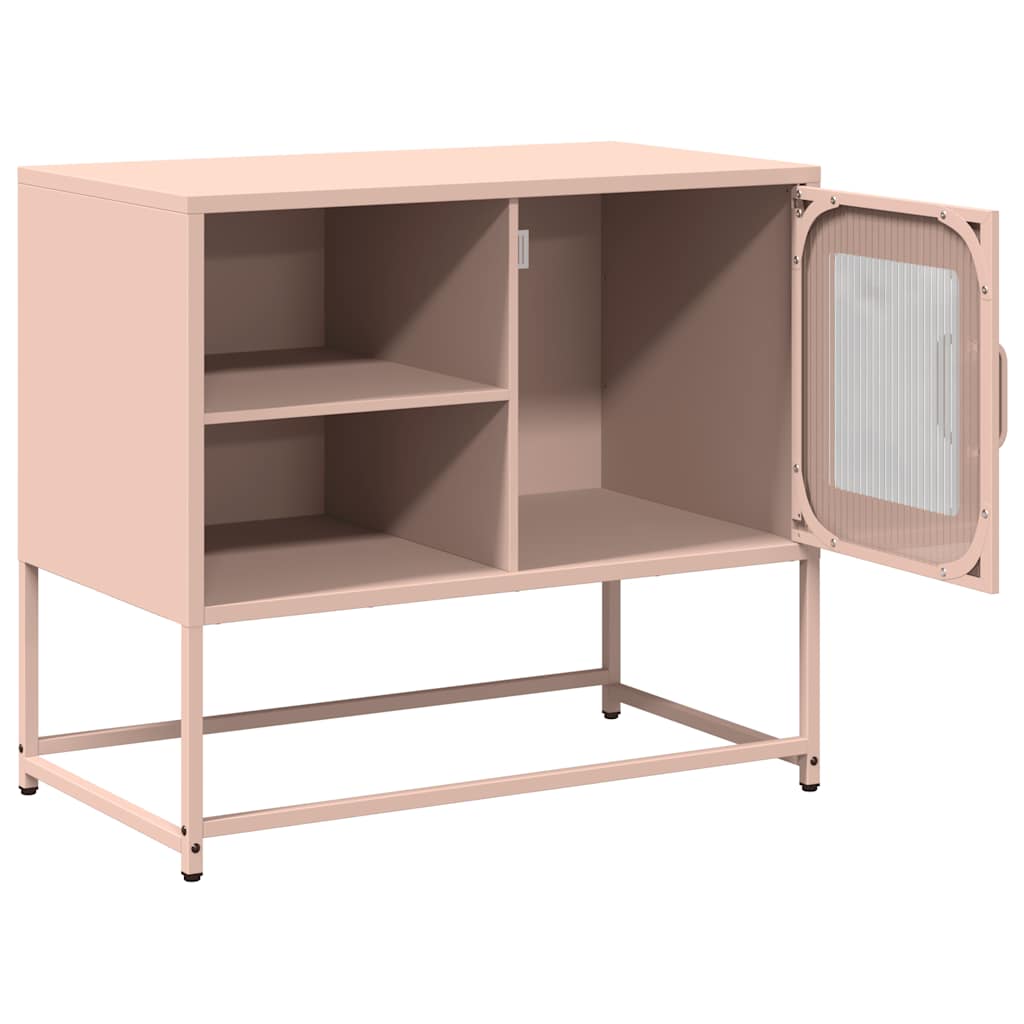 Meuble TV rose 68x39x60,5 cm acier - XIOS