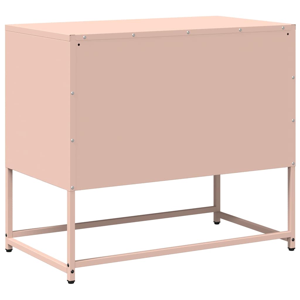Meuble TV rose 68x39x60,5 cm acier - XIOS