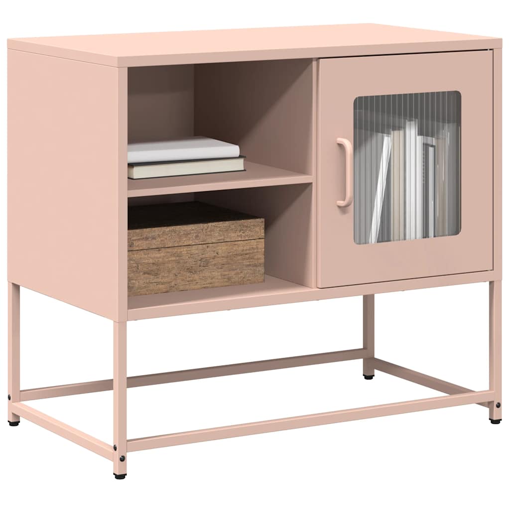 Meuble TV rose 68x39x60,5 cm acier - XIOS