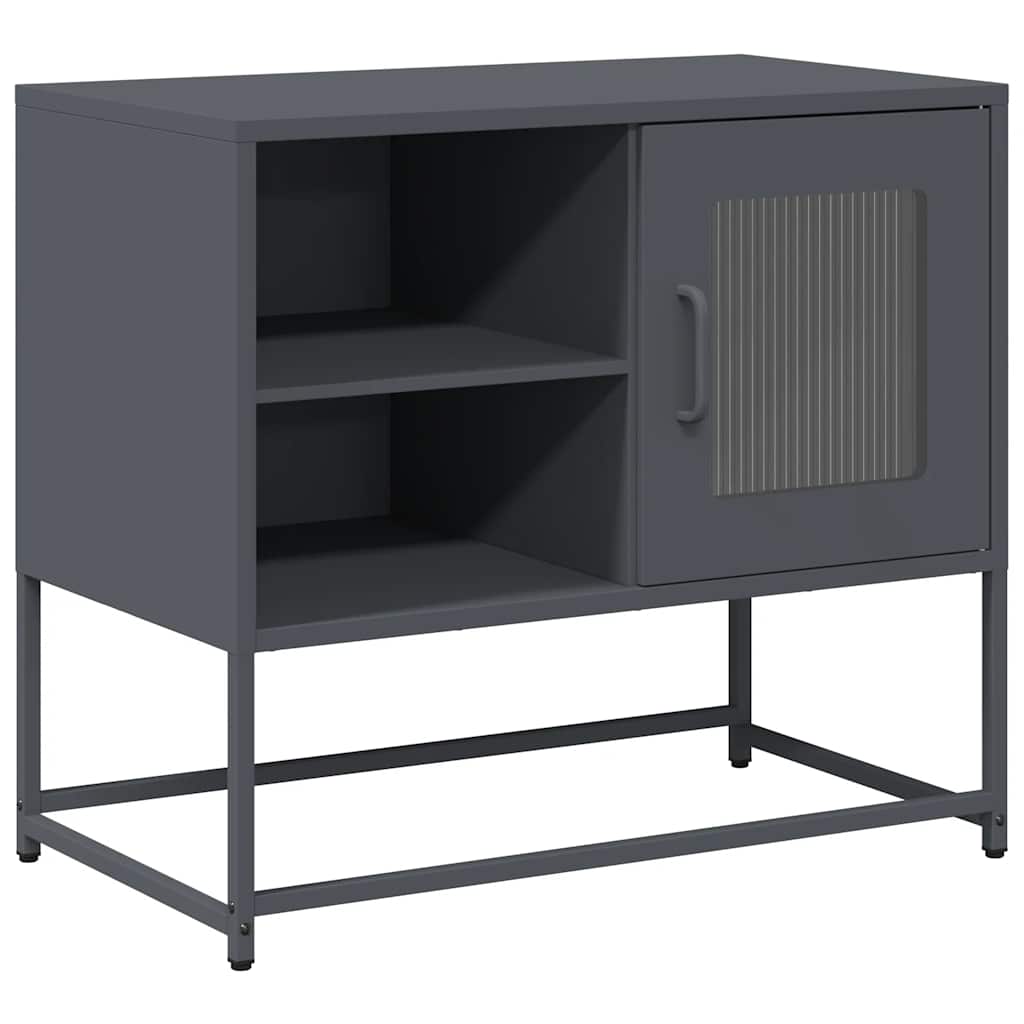 Meuble TV anthracite 68x39x60,5 cm acier - XIOS