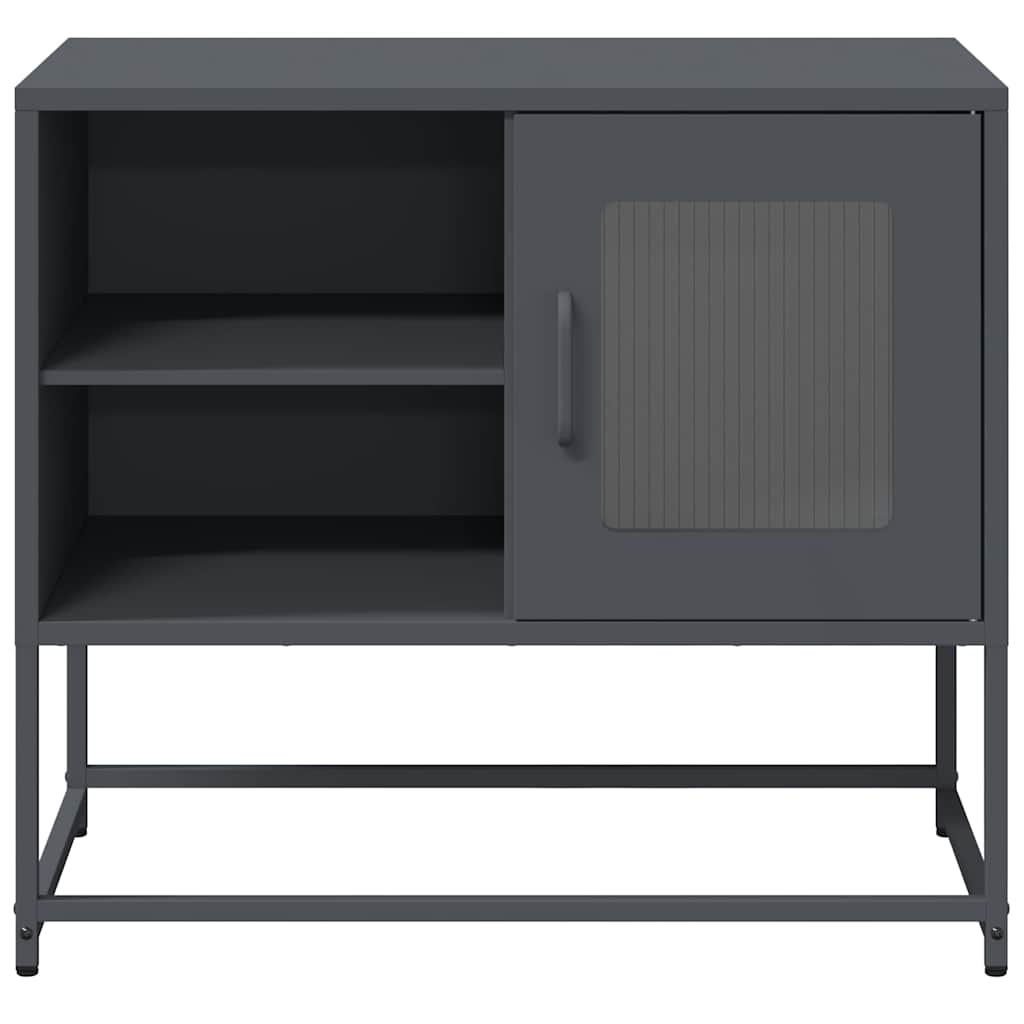 Meuble TV anthracite 68x39x60,5 cm acier - XIOS