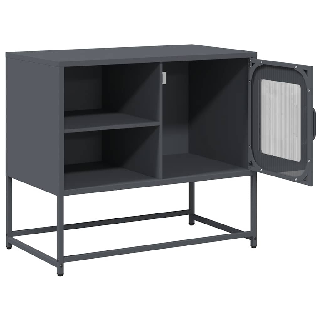 Meuble TV anthracite 68x39x60,5 cm acier - XIOS