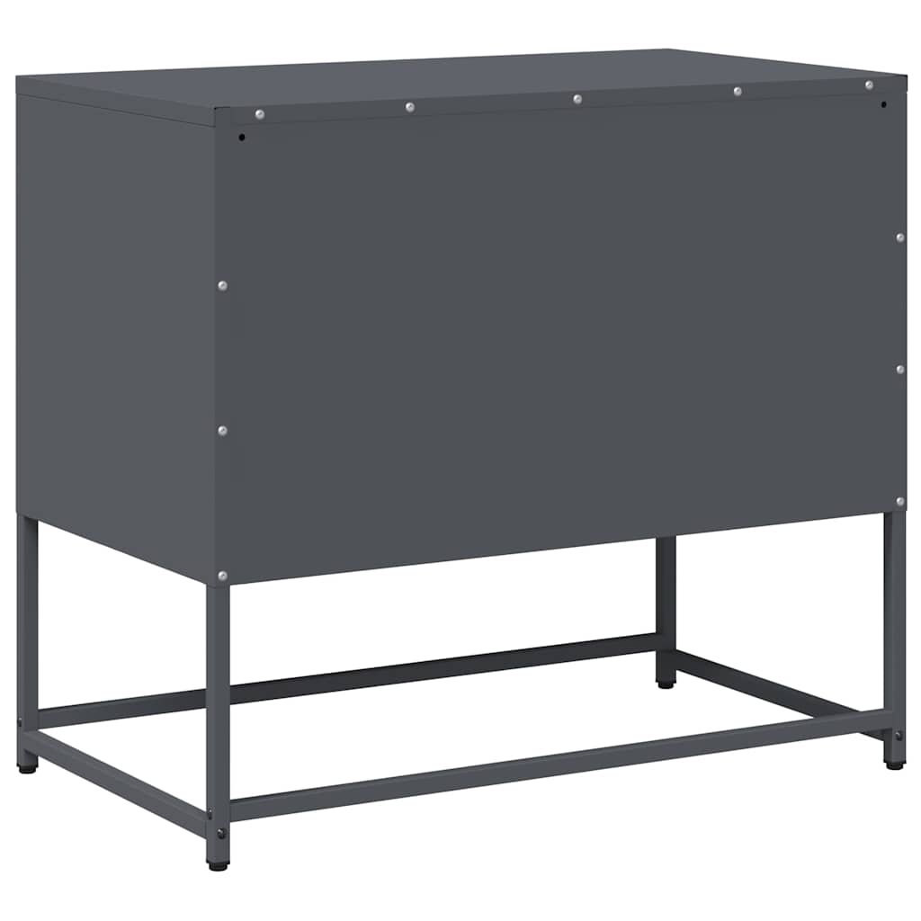 Meuble TV anthracite 68x39x60,5 cm acier - XIOS