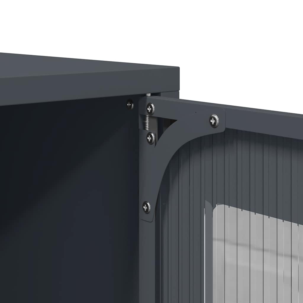 Meuble TV anthracite 68x39x60,5 cm acier - XIOS
