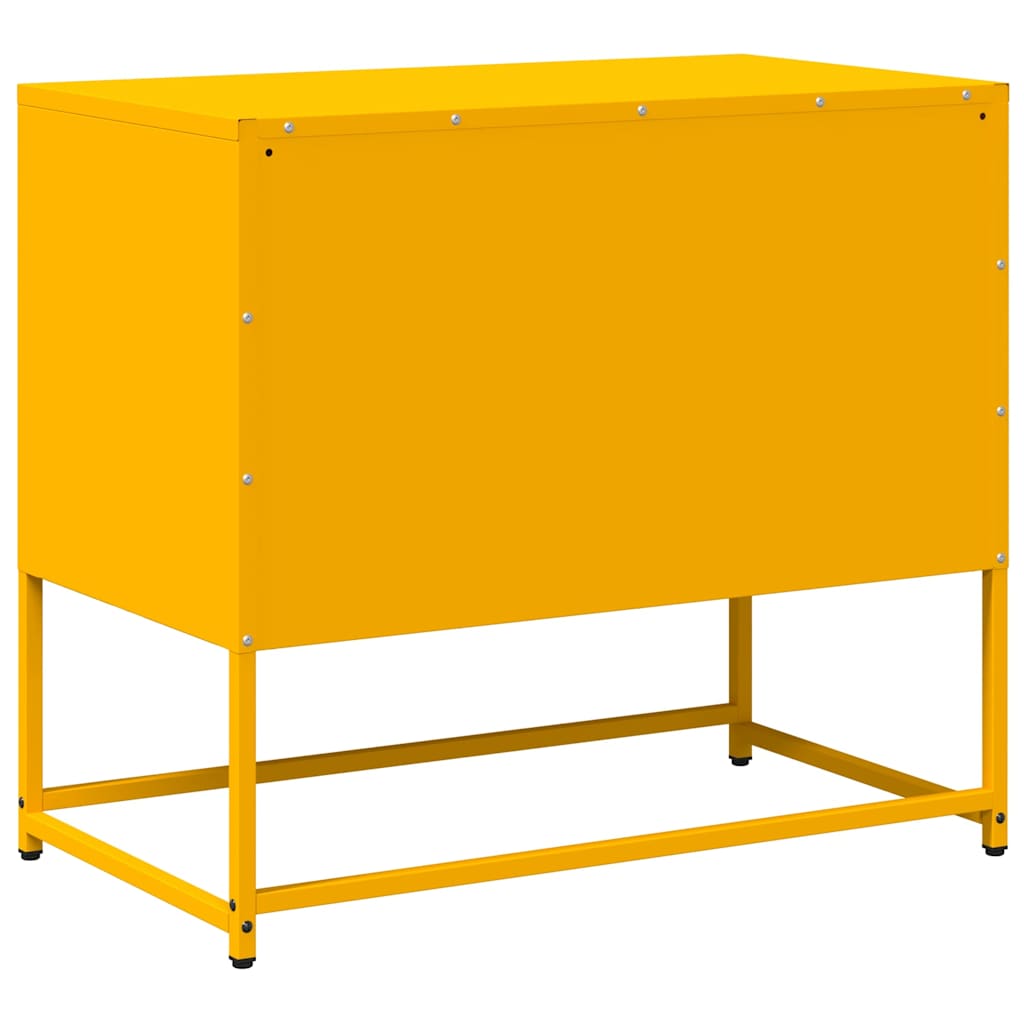 Meuble TV jaune moutarde 68x39x60,5 cm acier - XIOS