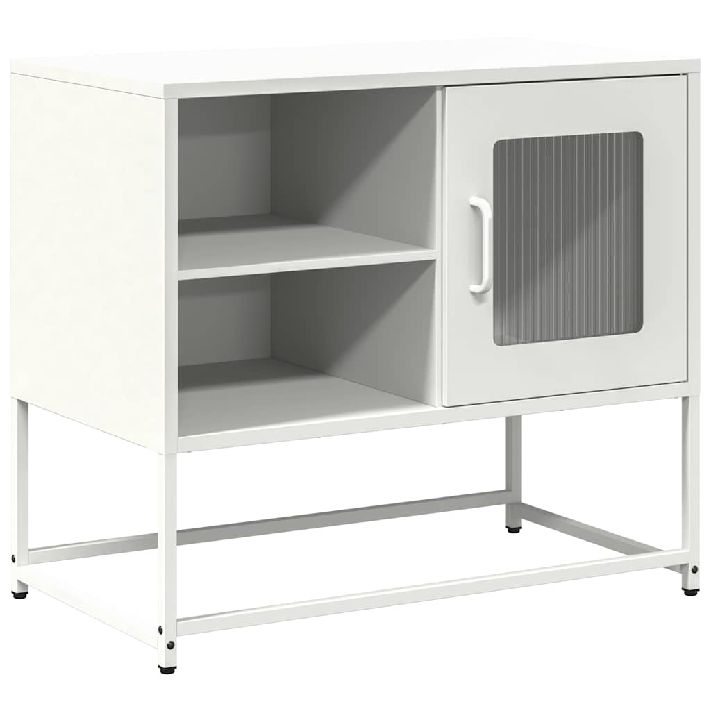 Meuble TV blanc 68x39x60,5 cm acier - XIOS