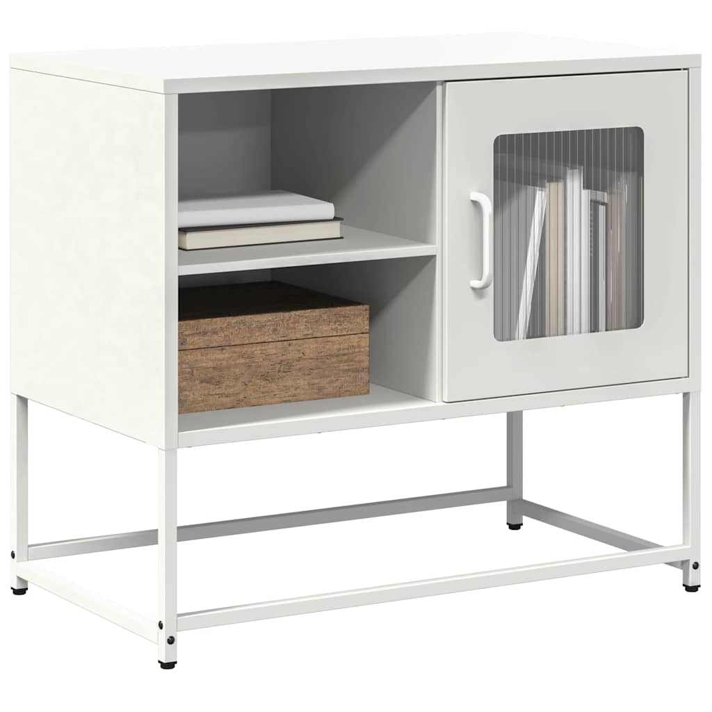 Meuble TV blanc 68x39x60,5 cm acier - XIOS