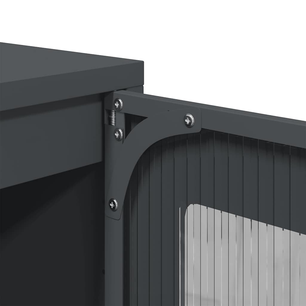 Buffet haut anthracite 36x39x123 cm acier laminé à froid - XIOS