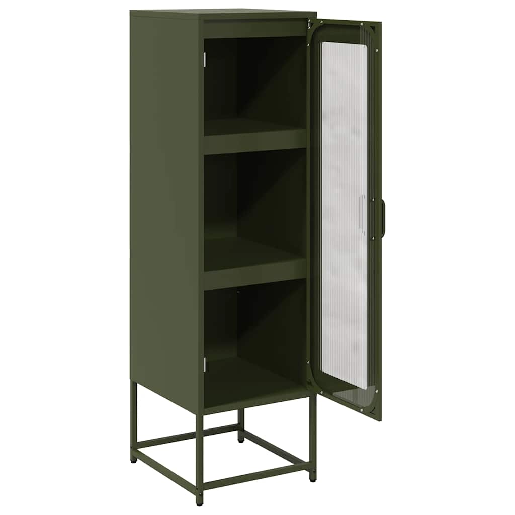 Buffet haut vert olive 36x39x123 cm acier laminé à froid - XIOS