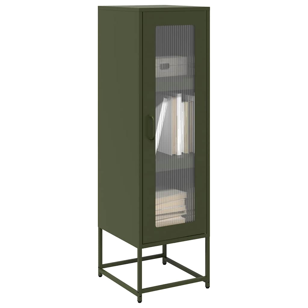 Buffet haut vert olive 36x39x123 cm acier laminé à froid - XIOS