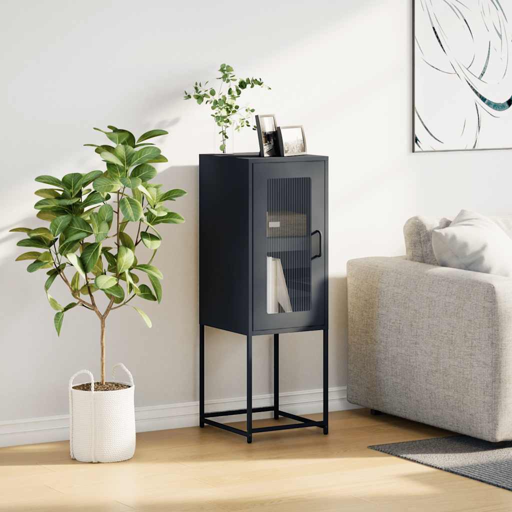 Buffet anthracite 36x39x107 cm acier laminé à froid - XIOS