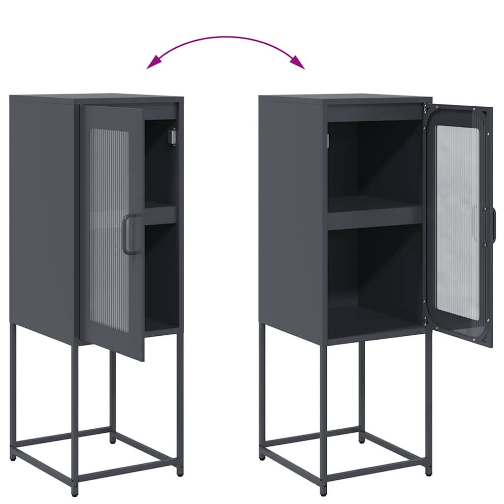 Buffet anthracite 36x39x107 cm acier laminé à froid - XIOS