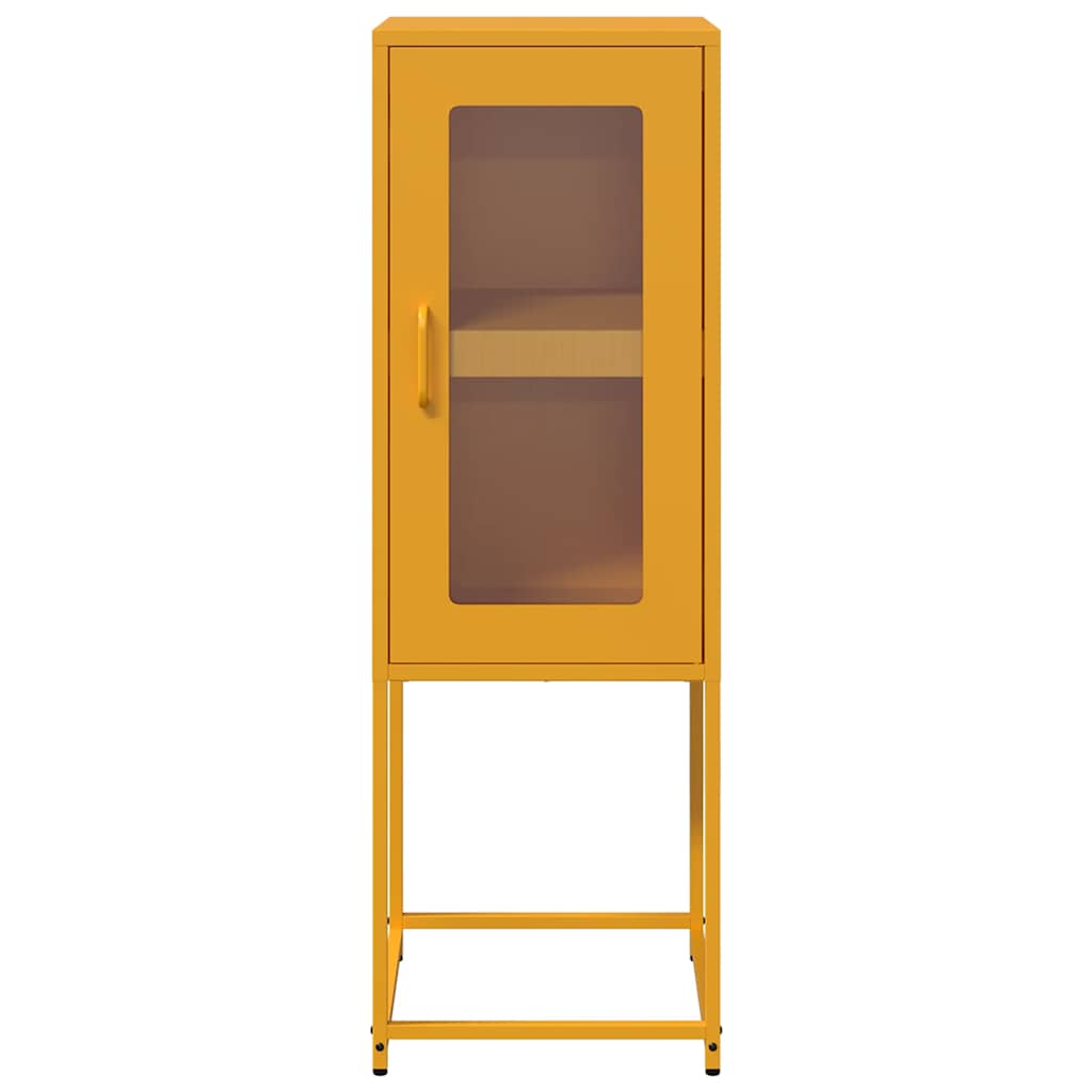 Buffet jaune moutarde 36x39x107 cm acier laminé à froid - XIOS