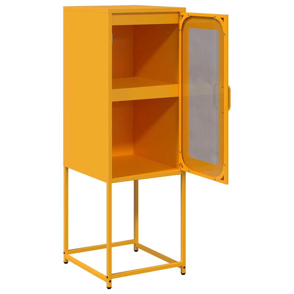 Buffet jaune moutarde 36x39x107 cm acier laminé à froid - XIOS