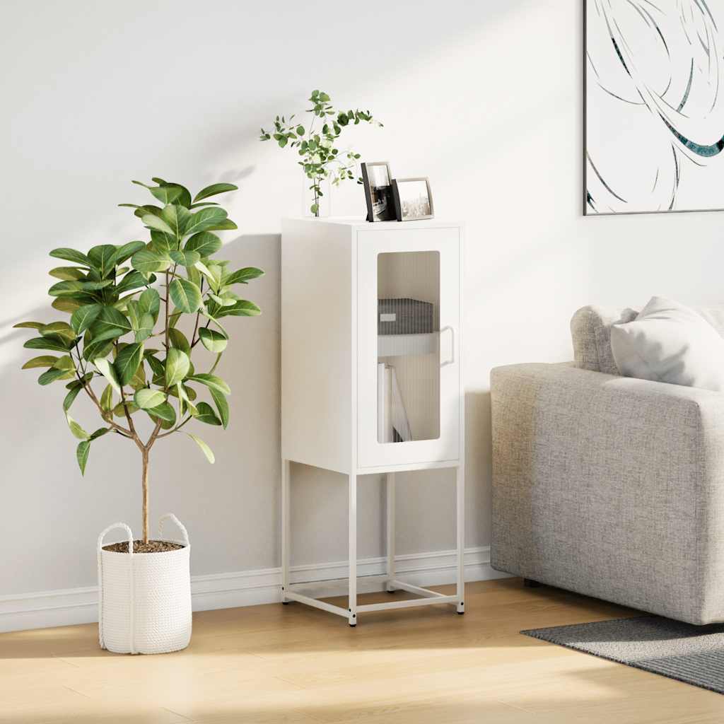 Buffet blanc 36x39x107 cm acier laminé à froid - XIOS