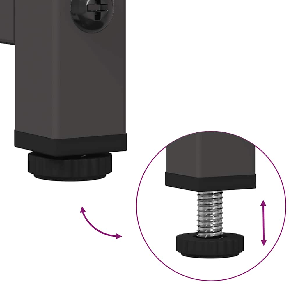 Buffet noir 100,5x39x107 cm acier laminé à froid - XIOS