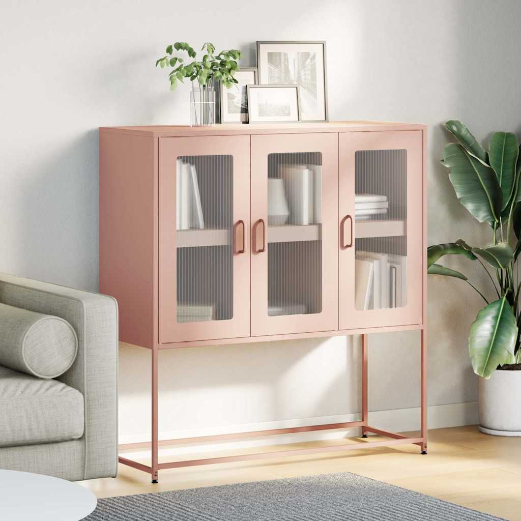 Buffet rose 100,5x39x107 cm acier laminé à froid - XIOS