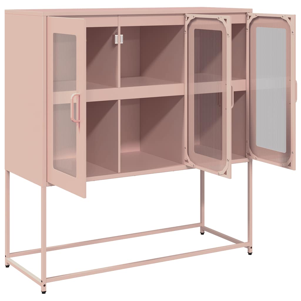 Buffet rose 100,5x39x107 cm acier laminé à froid - XIOS
