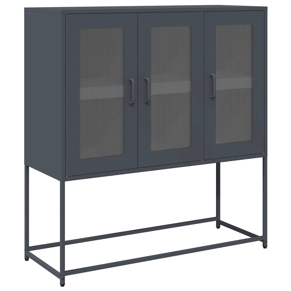 Buffet anthracite 100,5x39x107 cm acier laminé à froid - XIOS