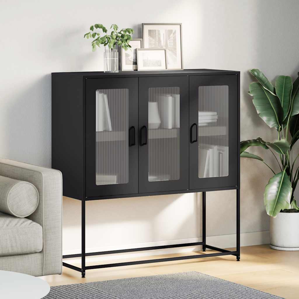 Buffet anthracite 100,5x39x107 cm acier laminé à froid - XIOS