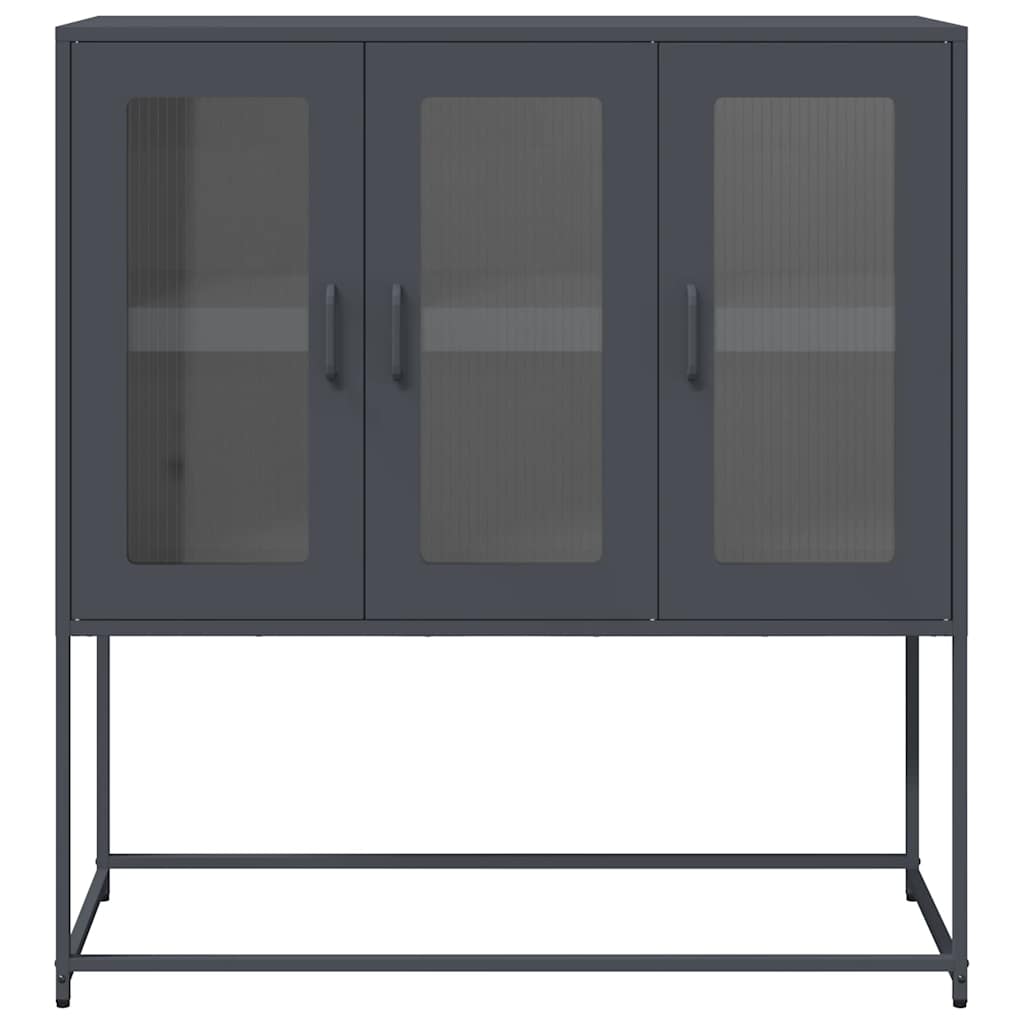 Buffet anthracite 100,5x39x107 cm acier laminé à froid - XIOS