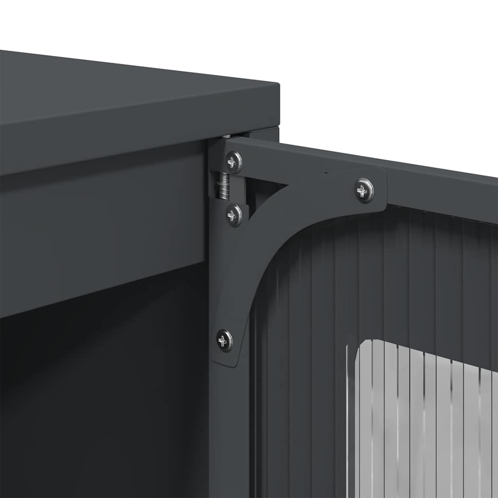 Buffet anthracite 100,5x39x107 cm acier laminé à froid - XIOS