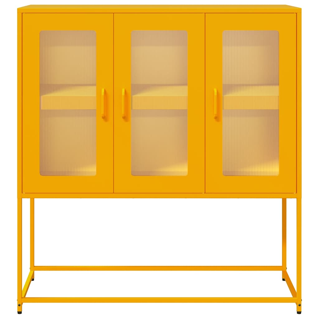 Buffet jaune moutarde 100,5x39x107 cm acier laminé à froid - XIOS