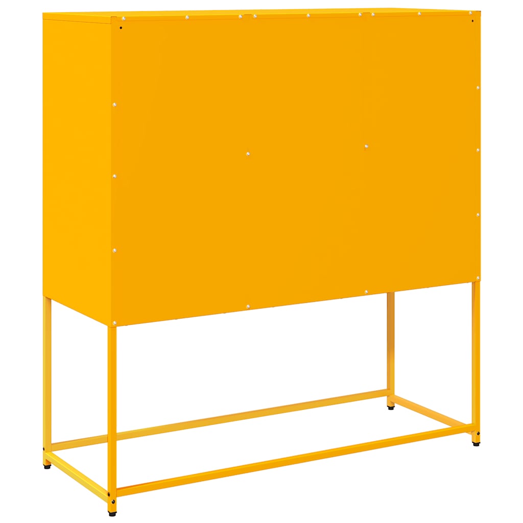 Buffet jaune moutarde 100,5x39x107 cm acier laminé à froid - XIOS