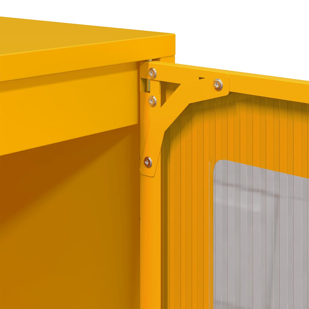 Buffet jaune moutarde 100,5x39x107 cm acier laminé à froid - XIOS