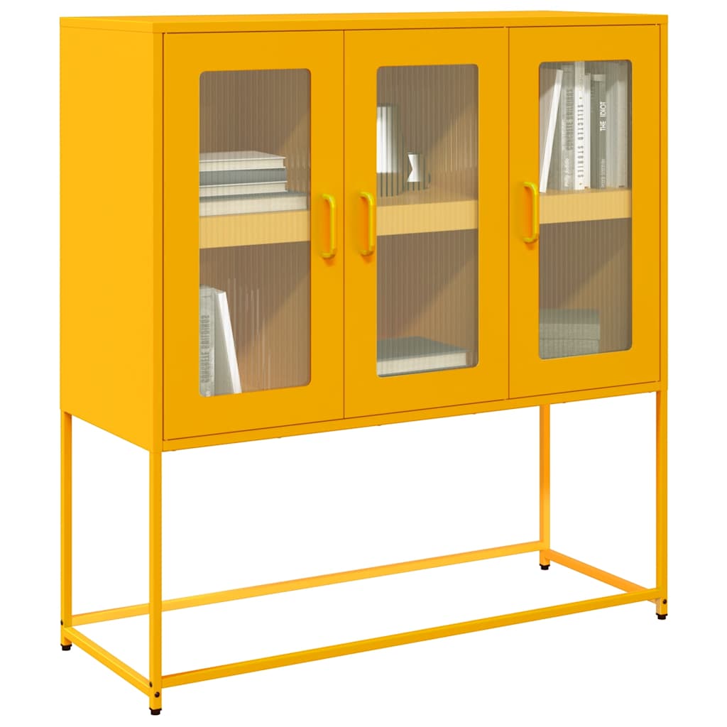 Buffet jaune moutarde 100,5x39x107 cm acier laminé à froid - XIOS