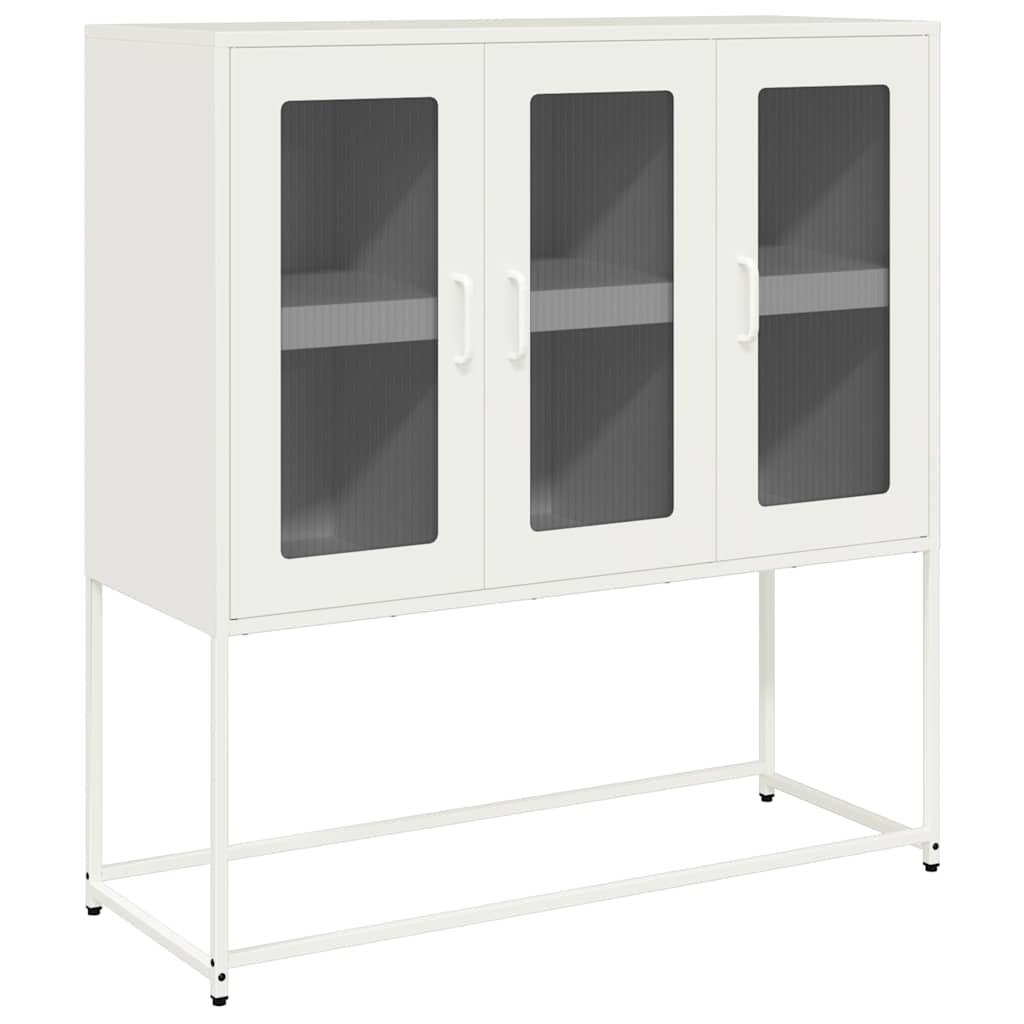 Buffet blanc 100,5x39x107 cm acier laminé à froid - XIOS