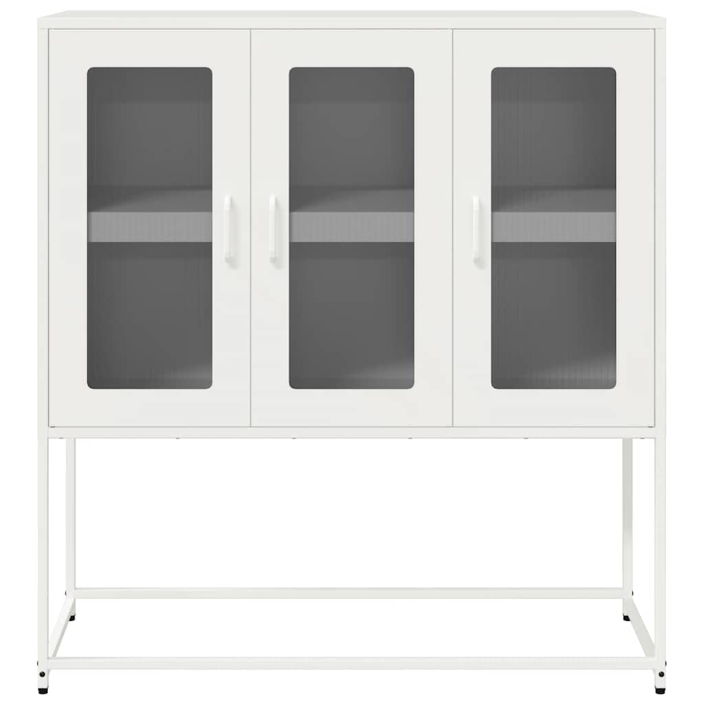 Buffet blanc 100,5x39x107 cm acier laminé à froid - XIOS