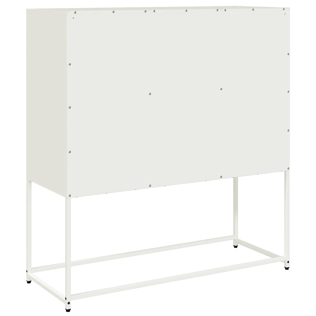 Buffet blanc 100,5x39x107 cm acier laminé à froid - XIOS