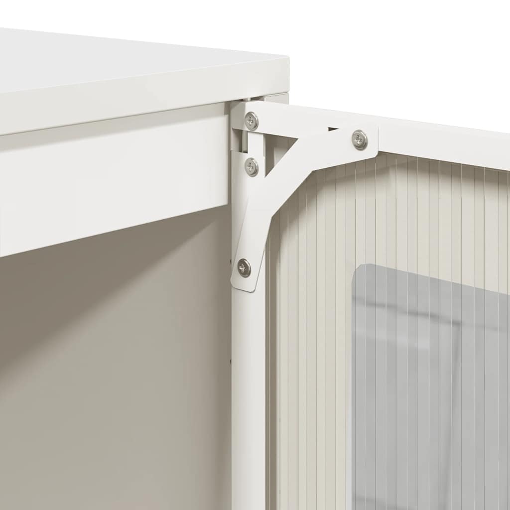 Buffet blanc 100,5x39x107 cm acier laminé à froid - XIOS