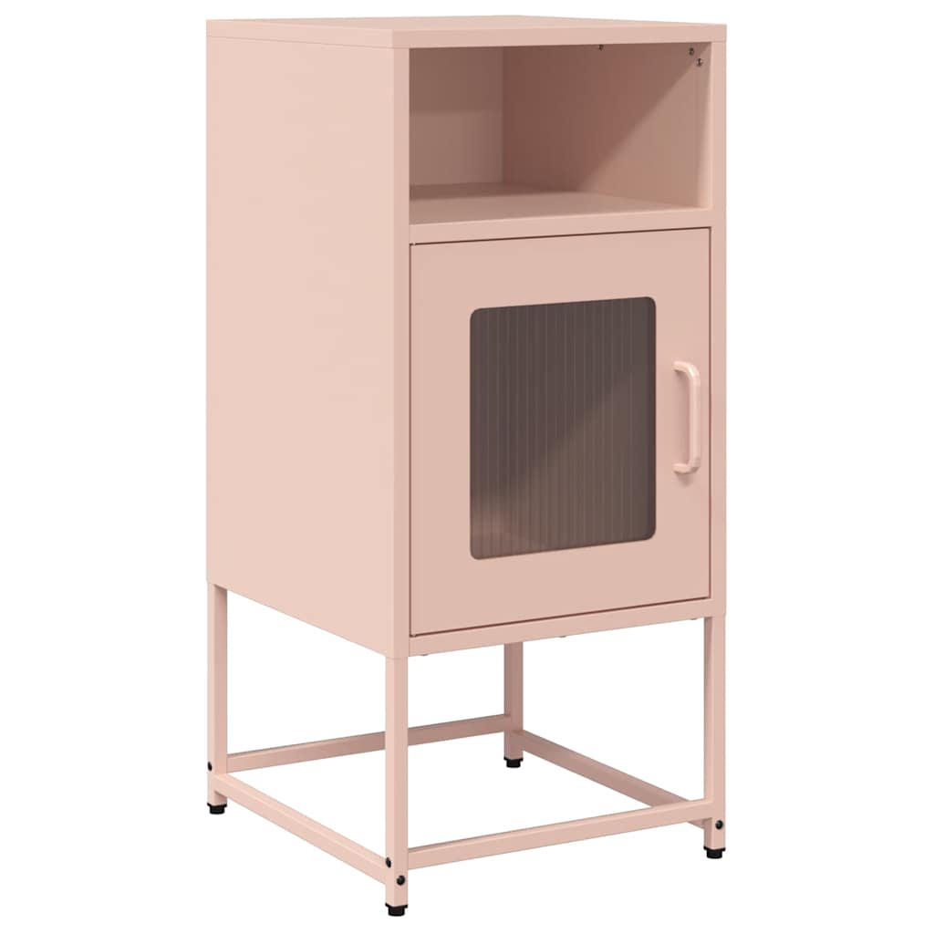 Table de chevet rose 36x39x78 cm acier laminé à froid - XIOS