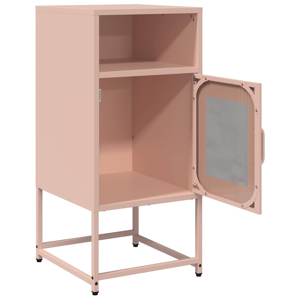 Table de chevet rose 36x39x78 cm acier laminé à froid - XIOS