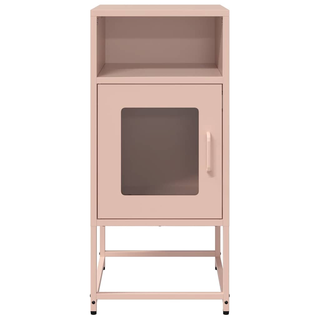 Table de chevet rose 36x39x78 cm acier laminé à froid - XIOS