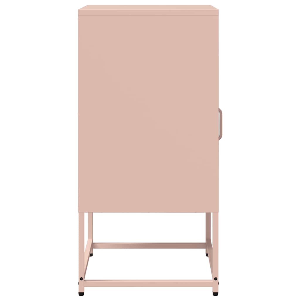 Table de chevet rose 36x39x78 cm acier laminé à froid - XIOS