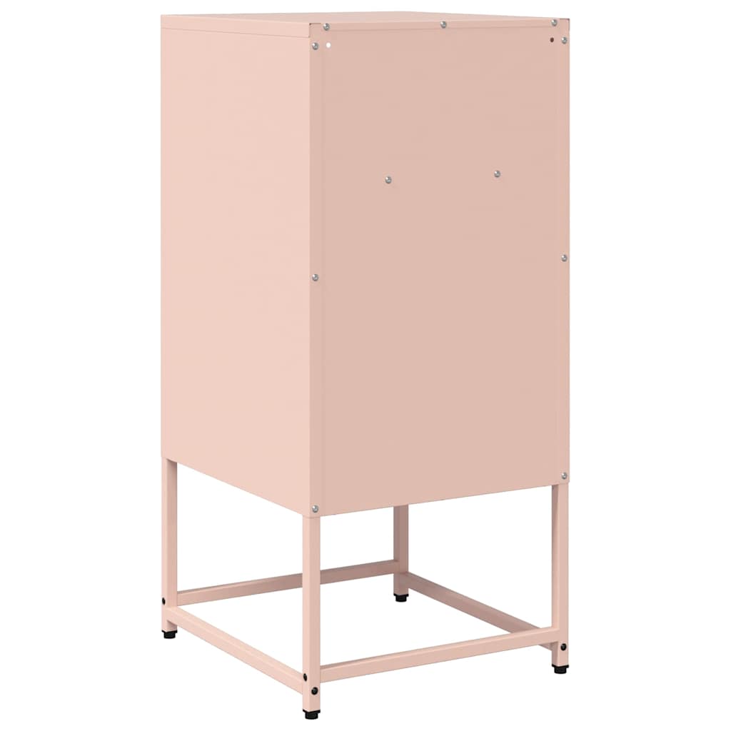 Table de chevet rose 36x39x78 cm acier laminé à froid - XIOS