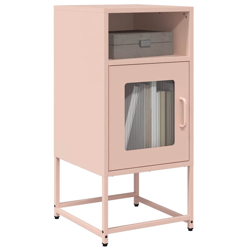 Table de chevet rose 36x39x78 cm acier laminé à froid - XIOS