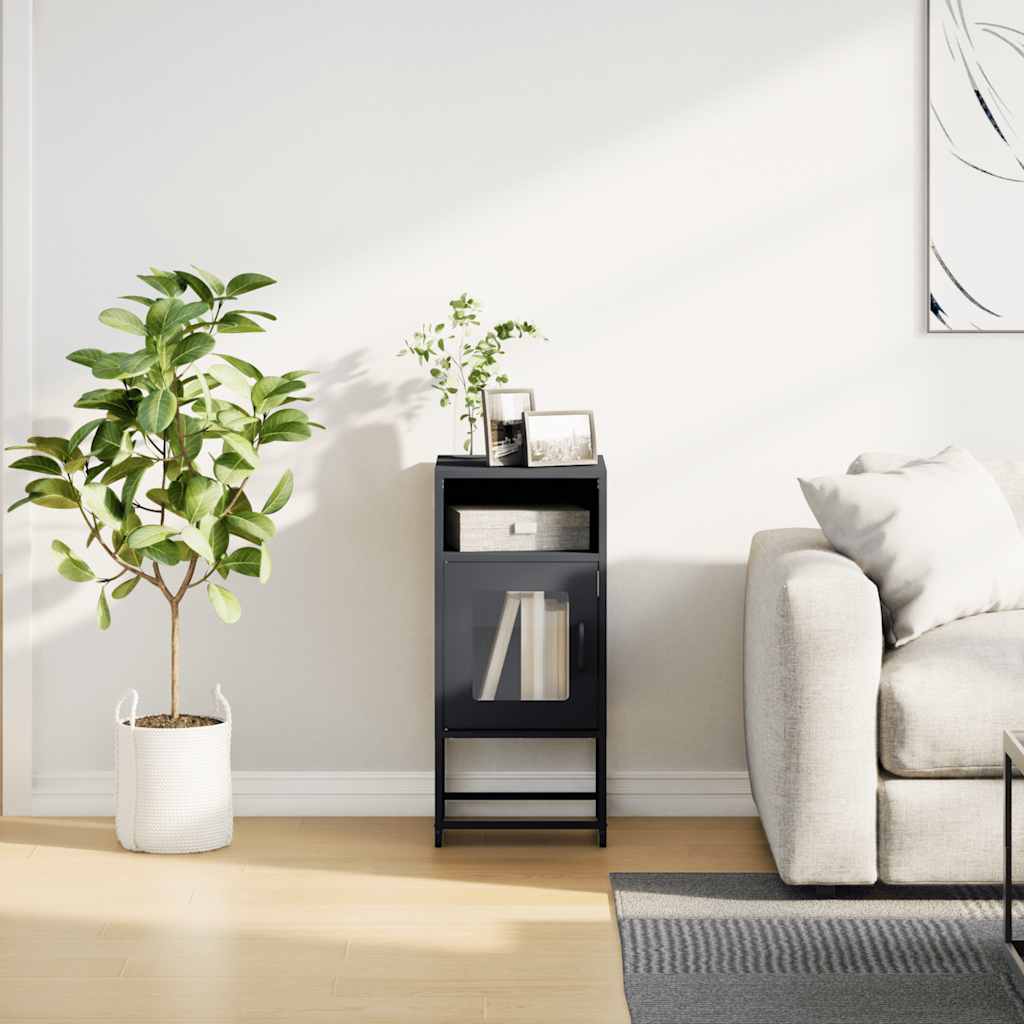 Table de chevet anthracite 36x39x78 cm acier laminé à froid - XIOS