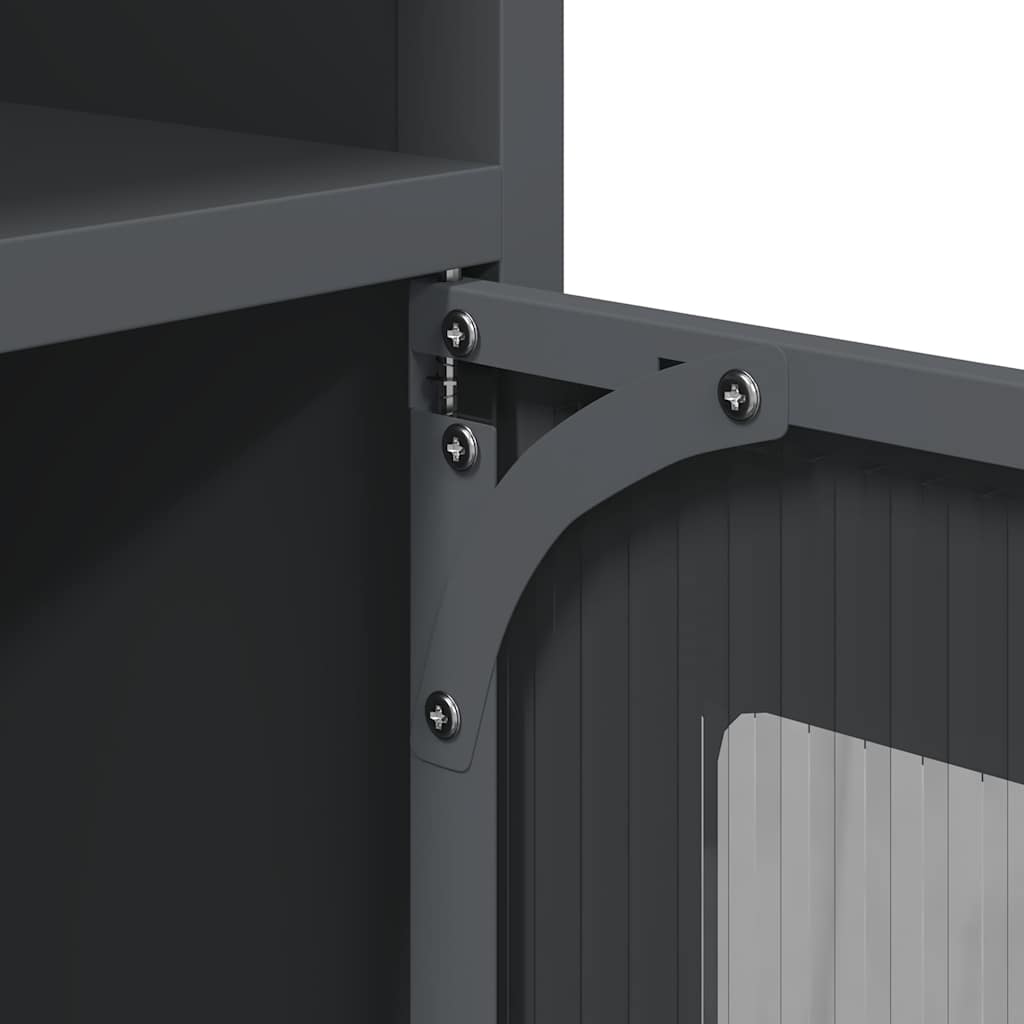 Table de chevet anthracite 36x39x78 cm acier laminé à froid - XIOS